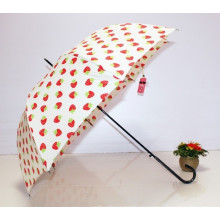 Auto Open Strawberry Printing Straight Lady Umbrella (BD-62)